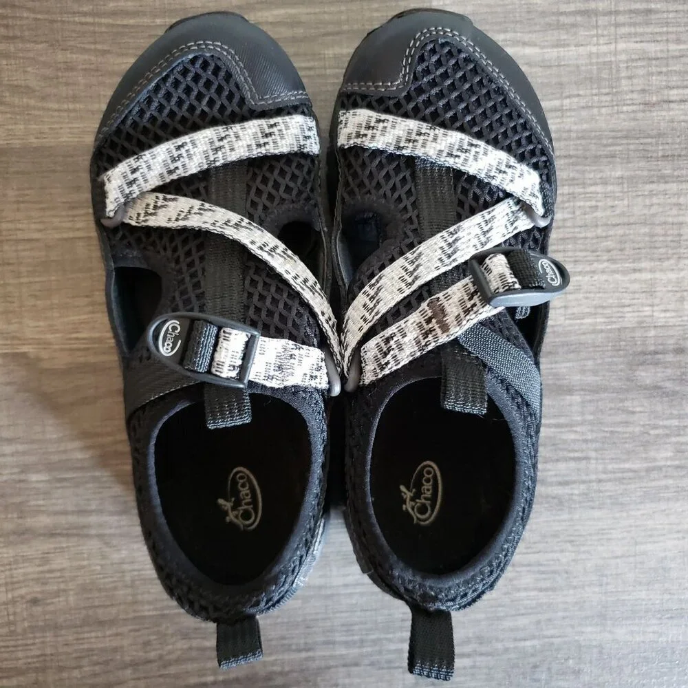 Chaco Odyssey Sport Sandal Shoe Closed Toe Black Sz Little Kid 1 Hiking Outdoors